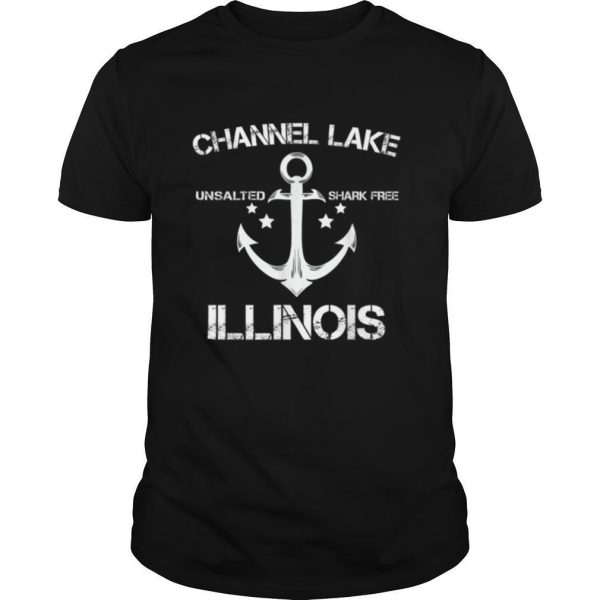 CHANNEL LAKE ILLINOIS Funny Fishing Camping Summer Gift T Shirt