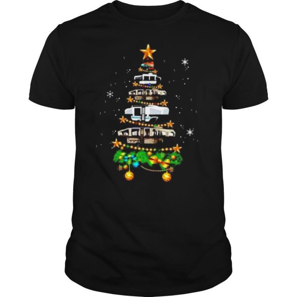 Camping Car Christmas tree shirt