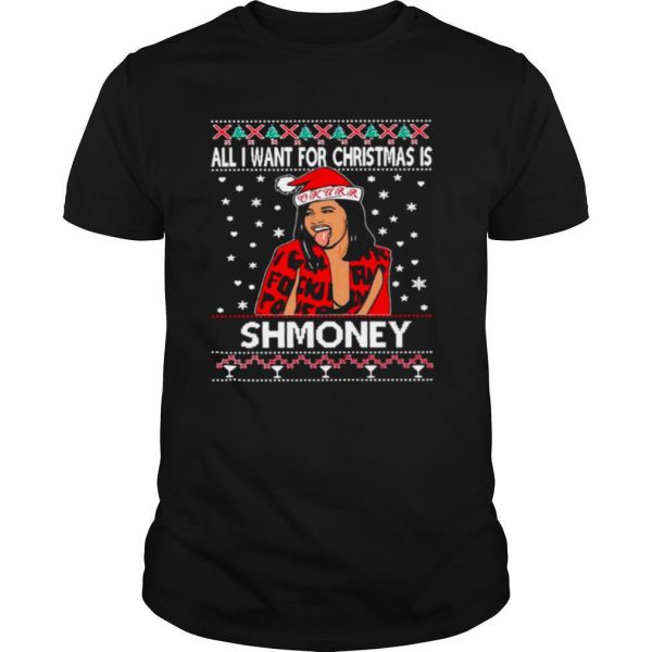 Cardi B All I Want For Christmas Is Shmoney Ugly Christmas shirt