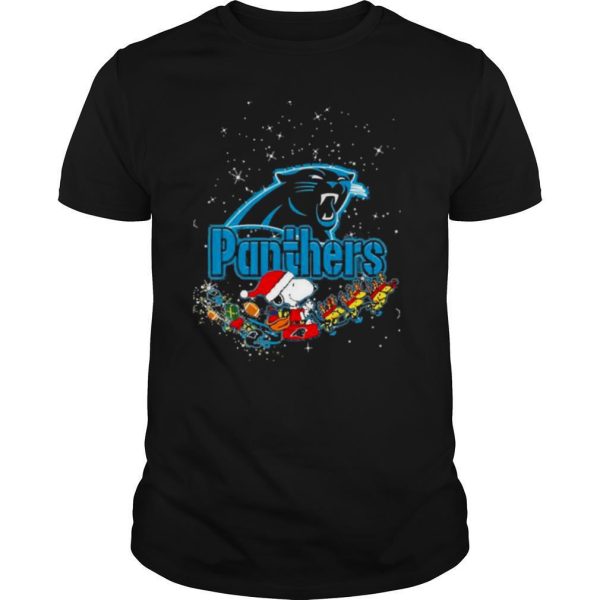 Carolina Panthers Snoopy Christmas shirt