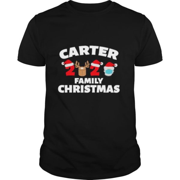 Carter Family Christmas 2020 Matching Santa Clause Mask shirt