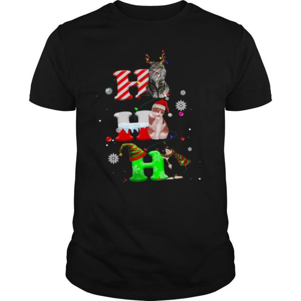 Cats Ho Ho Ho Merry Christmas shirt