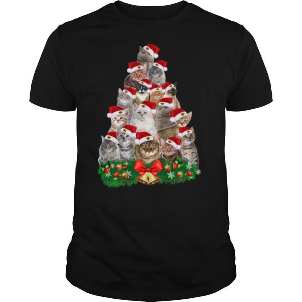 Cats Tree Merry Christmas shirt