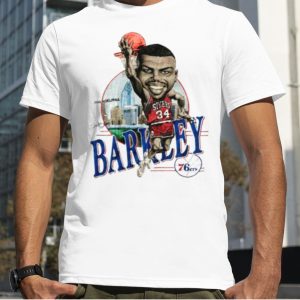 Charles Barkley Philadelphia 76ers caricature 80s shirt