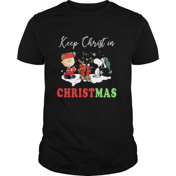 Charlie Brown And Snoopy Keep Christ In Christmas shirt