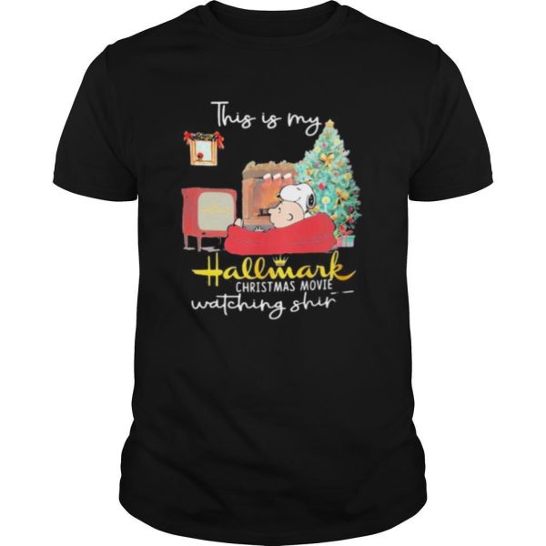 Charlie brown and snoopy this is my hallmark christmas movies watching shirt