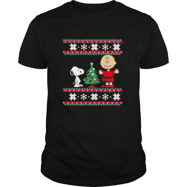 Charlie brown and snoopy ugly christmas shirt