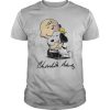 Charlie brown snoopy and woodstock art signatures shirt