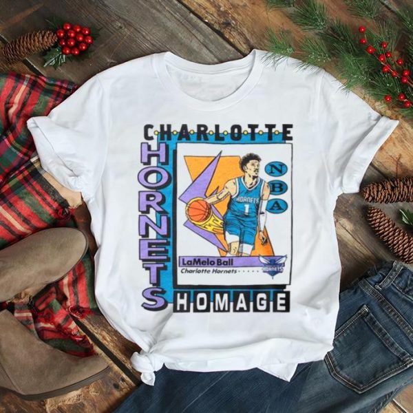 Charlotte Hornets Trading Card LaMelo Ball Homage Retro Shirt