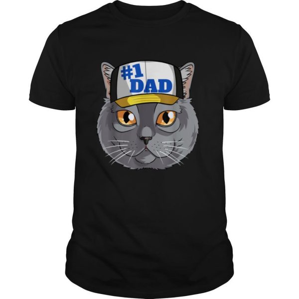 Chartreux Cat #1 Dad Father’s Day T Shirt