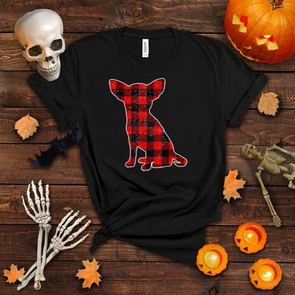 Check Brand For 50, Christmas Buffalo Plaid Chihuahua Pajama T Shirt