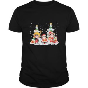 Chibi Naruto Son Goku and Monkey D Luffy Merry Christmas shirt