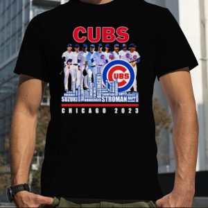 Chicago Cubs 2023 Baseball Team Names Skyline shirt