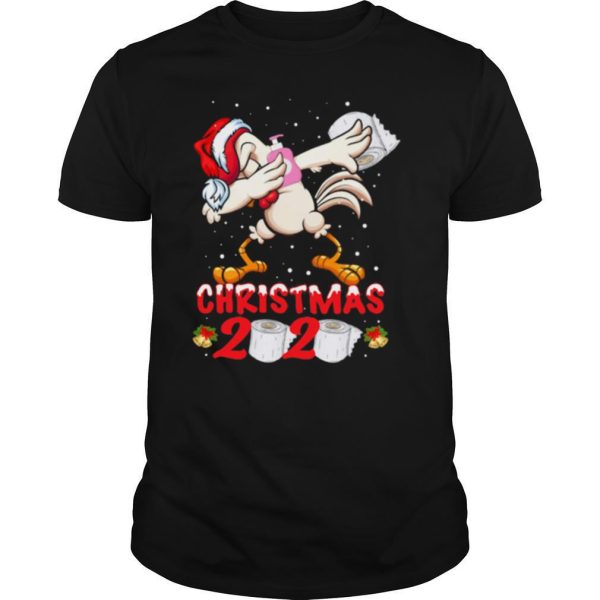 Chicken Dabbing Wear Santa Hat 2020 Toilet Paper Covid 19 Christmas shirt