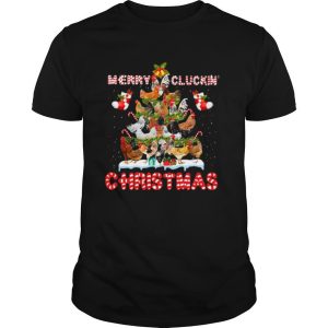 Chicken merry cluckin christmas tree shirt
