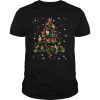 Chickens light Christmas tree shirt