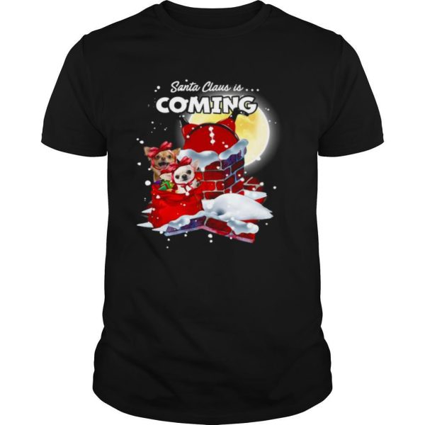 Chihuahua Santa Is Coming Gift For You Crewneck Ugly Christmas shirt