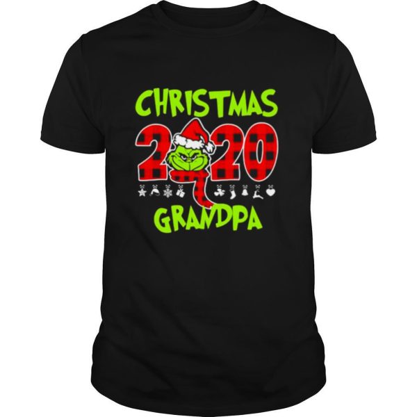 Christmas 2020 Grandpa Grinch Hat Santa Claus Merry Xmas shirt