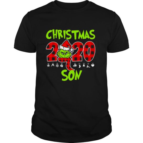 Christmas 2020 Son Grinch Hat Santa Claus Merry Xmas shirt