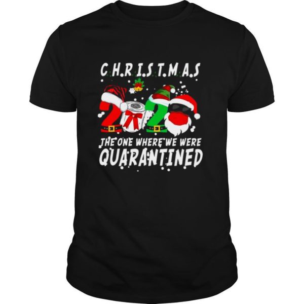 Christmas 2020 The One Where We Were Quarantined Santa Mask shirt