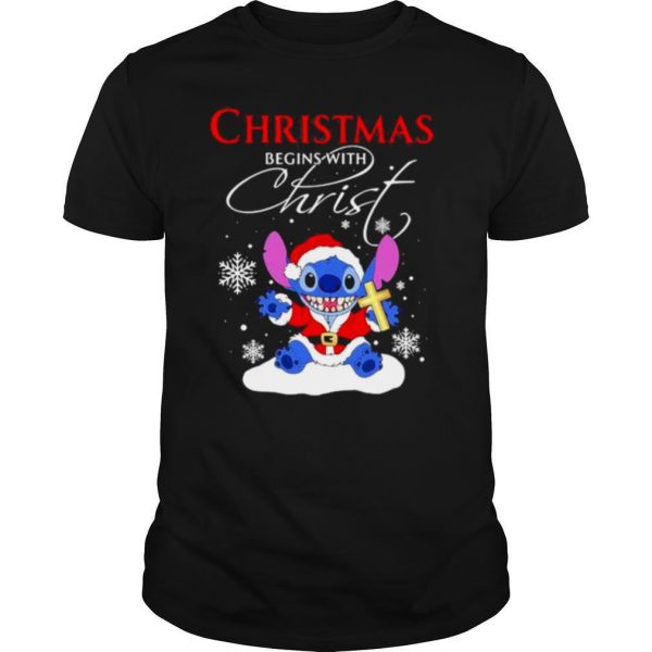 Christmas Begins With Christ Cross Fondos De Pantalla De Navidad Del Stich shirt