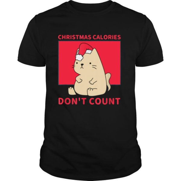 Christmas Calories Dont Count Cat shirt