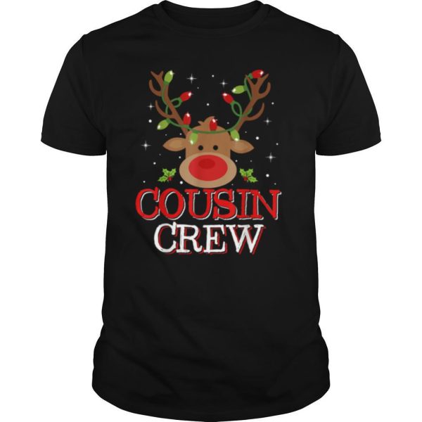 Christmas Cousin Crew Reindeer Matching Pajama shirt