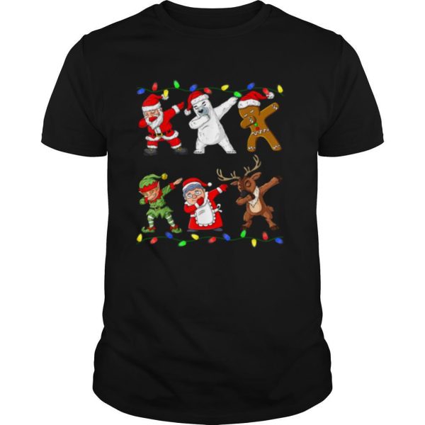 Christmas Dabbing Santa Elf And Friends Boys Dab Xmas shirt