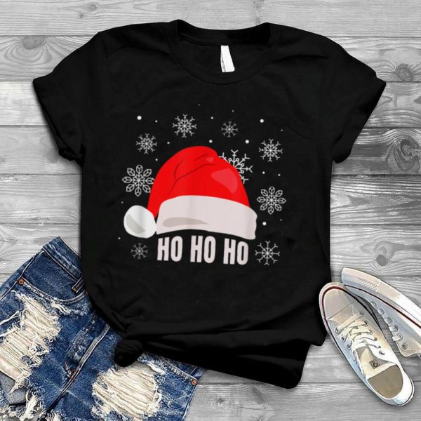 Christmas Hat Ho Ho Ho Santa Clause Red Hat Xmas Funny Gift T Shirt