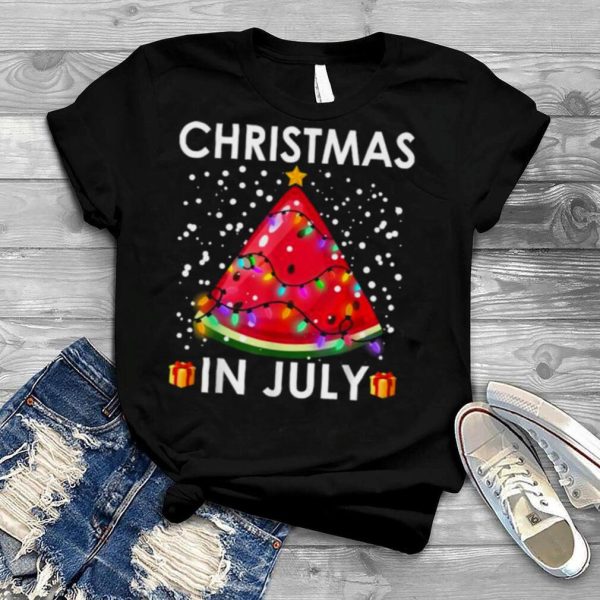 Christmas In July Watermelon Christmas Tree T Shirt