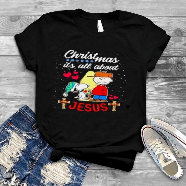 Christmas Its All About Jesus Snoopy Charlie Shirt