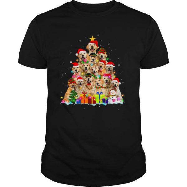 Christmas Pajama Golden Retrievers Tree Xmas Gift Dog Lover shirt