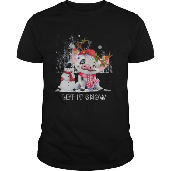 Christmas Pig Let It Snow shirt