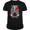 Christmas Pregnant Twins Mother Skeleton Baby shirt