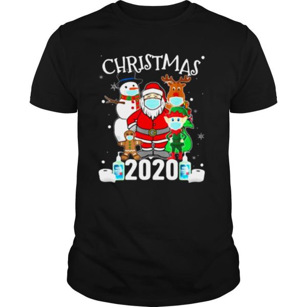 Christmas Santa Claus and Friends Wearing Mask 2020 shirt