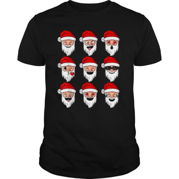 Christmas Santa Emojis Emoticons shirt