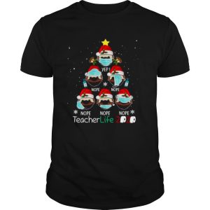 Christmas Teacher Life 2020 Sloth Wearing Mask shirt