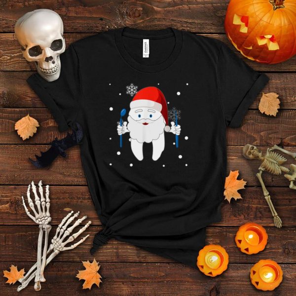 Christmas Teeth Santa Hat Snow Xmas Dental Gifts for Dentist T Shirt