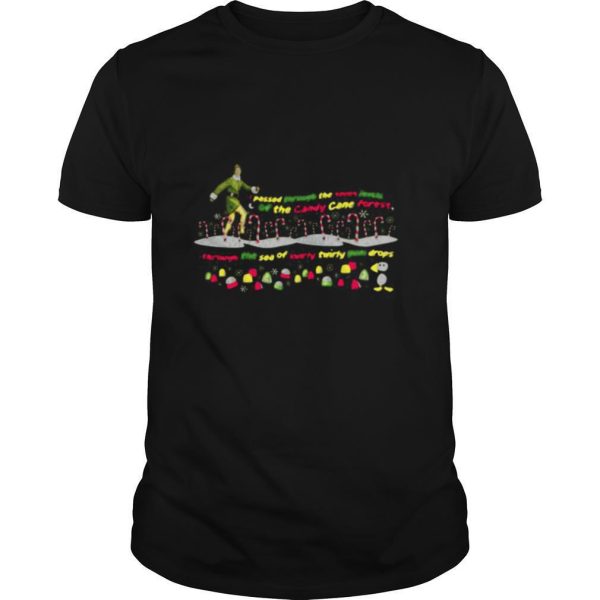 Christmas elf i passed through the seven levels of the candy cane forest shirt