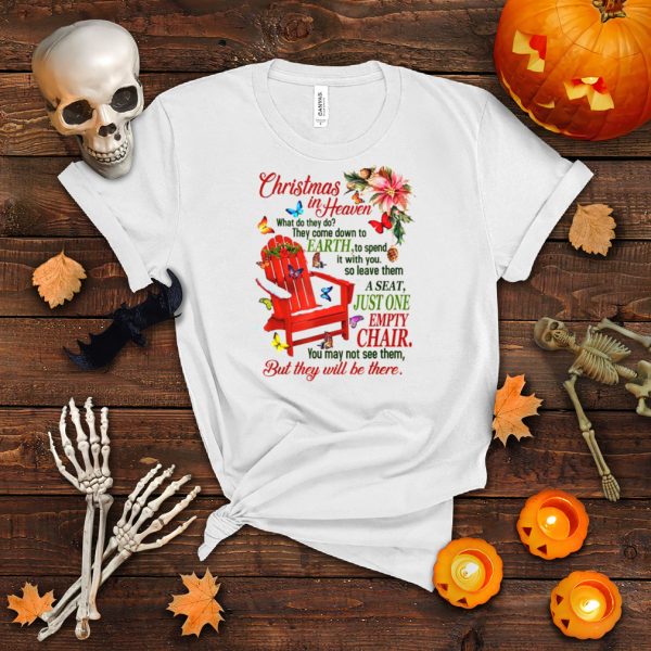 Christmas in Heaven’ Poem with Rocking Chair and Butterflies Shirt