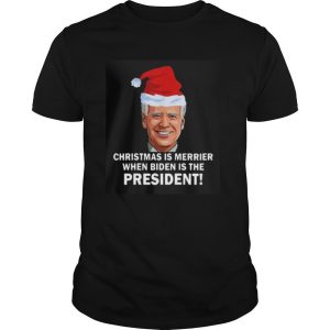 Christmas is merrier when Biden is the president 2020 t shirt