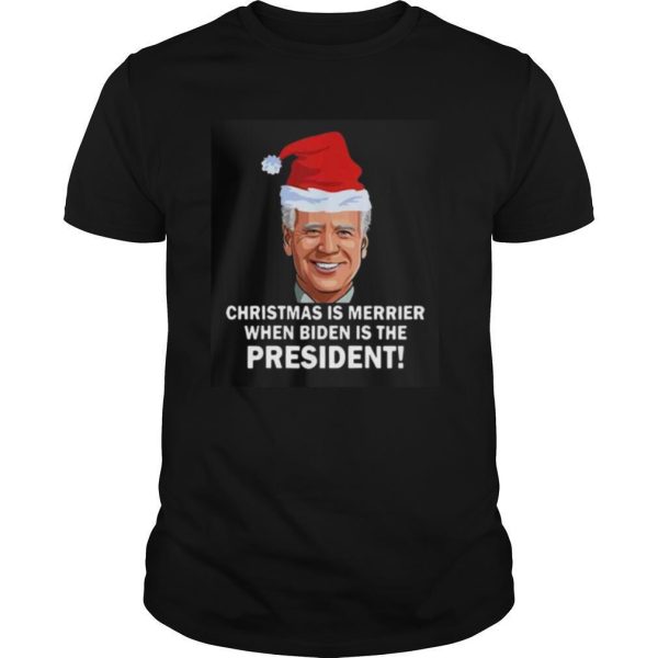 Christmas is merrier when Biden is the president 2020 t shirt