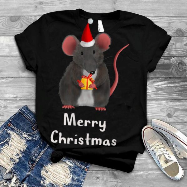 Christmas rat mouse Merry christmas (D010 1200A) T Shirt