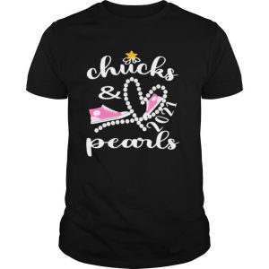 Chucks and Pearls 2021 heart Valentine shirt