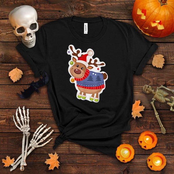 Colorful Decorate Reindeer T shirt Christmas T Shirt