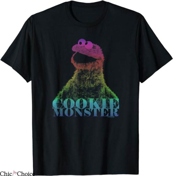 Cookie Monster T-Shirt Monster Halftone T-Shirt Trending