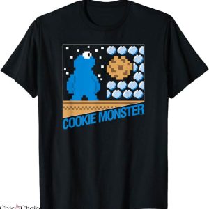 Cookie Monster T-Shirt Sesame Street 8-Bit T-Shirt Trending