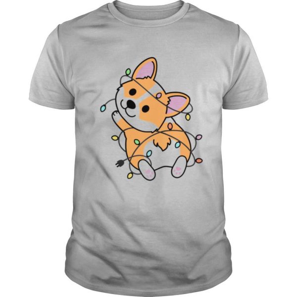 Corgi in Christmas Lights shirt