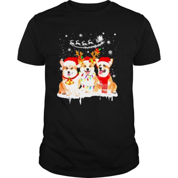 Corgi merry christmas shirt