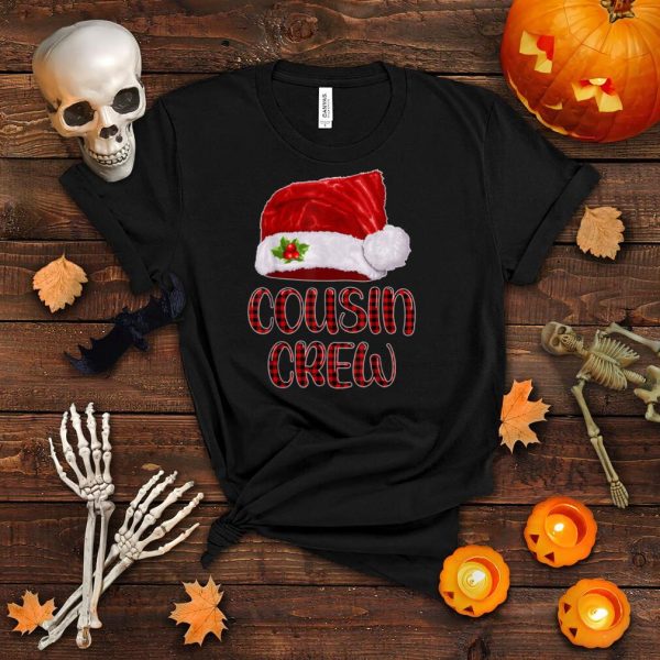 Cousin Crew Santa Red Plaid Xmas Funny Christmas Pajamas T Shirt